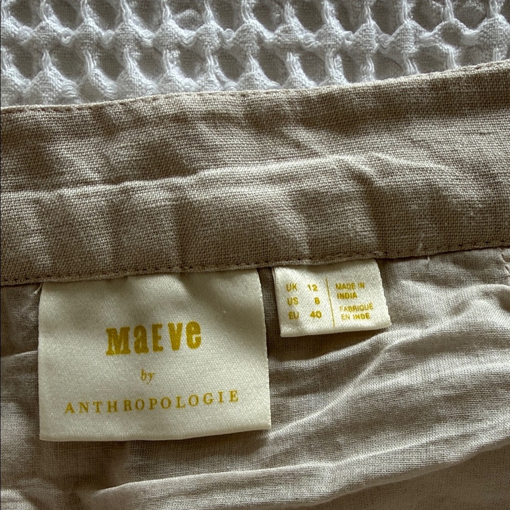 Anthropologie/maeve Black and Cream Mini Skirt - Picture 2 of 2